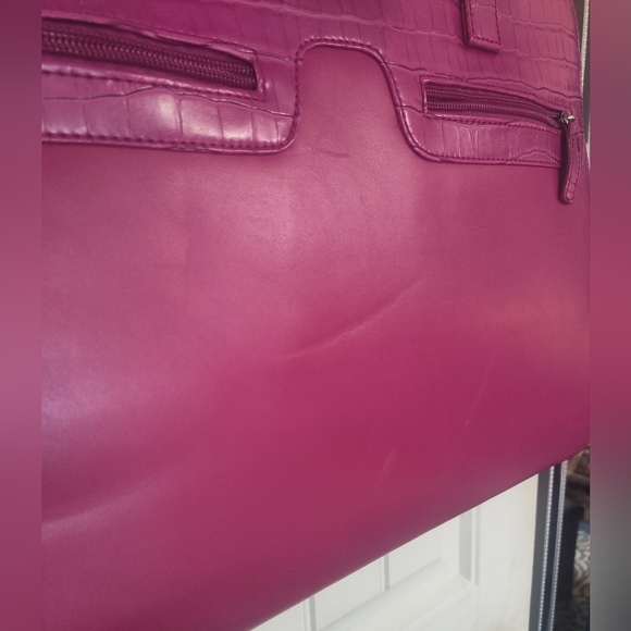 Buxton Genuine Leather Pink Briefcase Shoulder Bag - Picture 6 of 8